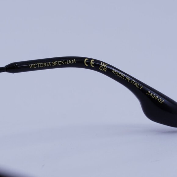 Victoria Beckham VB250S 001 Sunglasses Black Rectangle Frame, Transparent Lenses - Picture 7 of 10